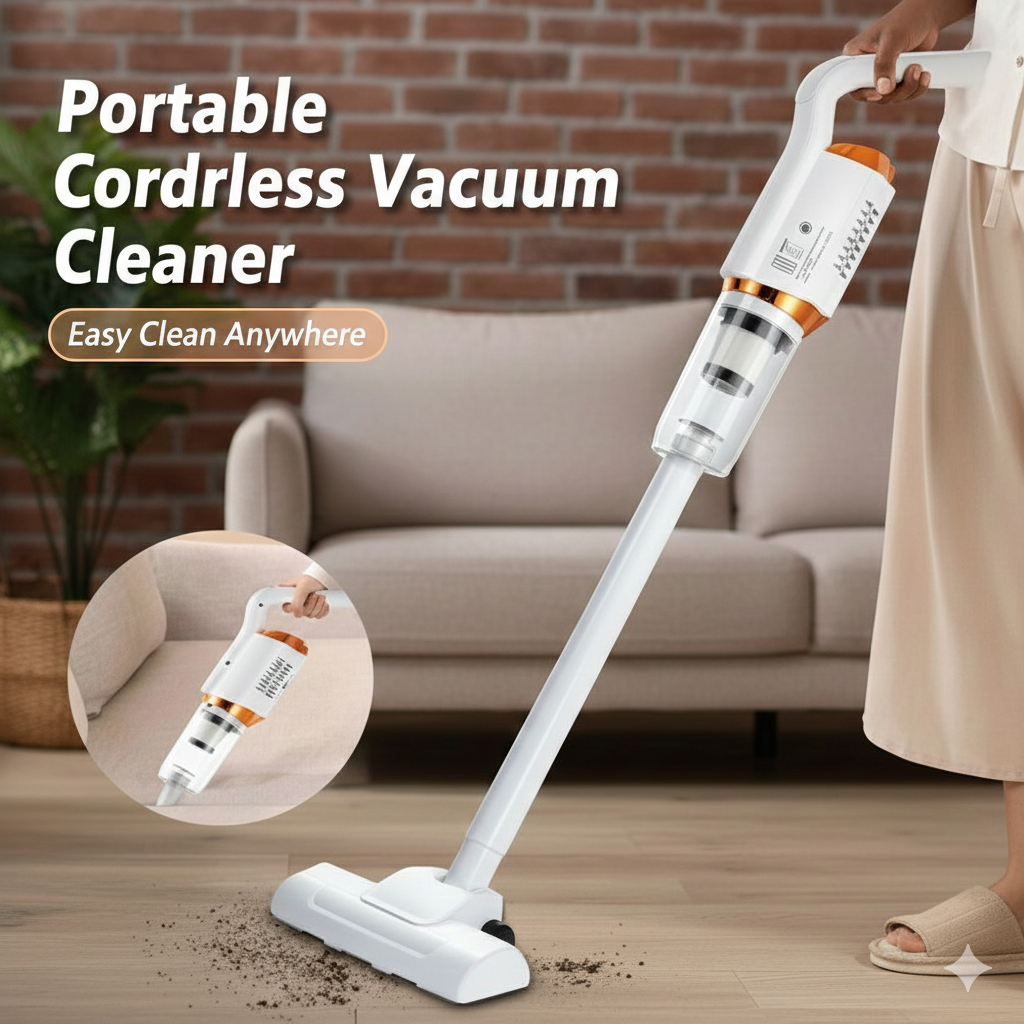 Portable 4‑in‑1 Cordless Vacuum Cleaner